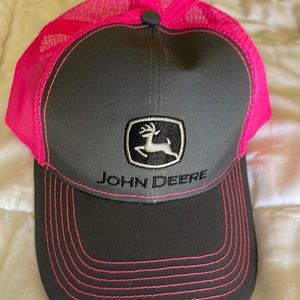Brand new, never worn John Deere hat Pink